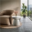 Afuera Living Contemporary Off White Indoor/Outdoor Concrete End Table