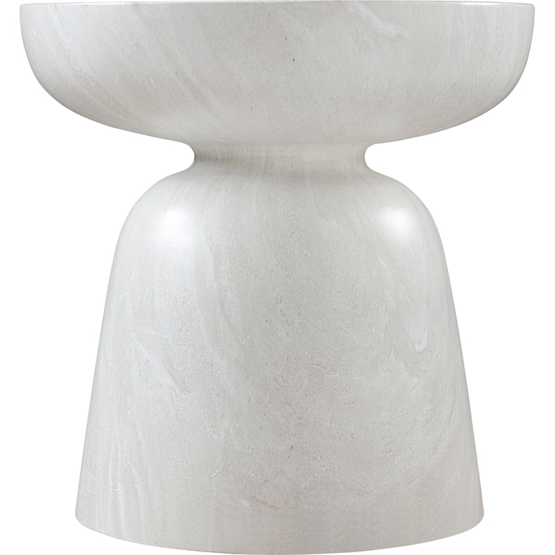 Afuera Living Contemporary Off White Indoor/Outdoor Concrete End Table