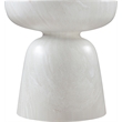Afuera Living Contemporary Off White Indoor/Outdoor Concrete End Table