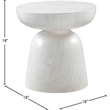 Afuera Living Contemporary Off White Indoor/Outdoor Concrete End Table