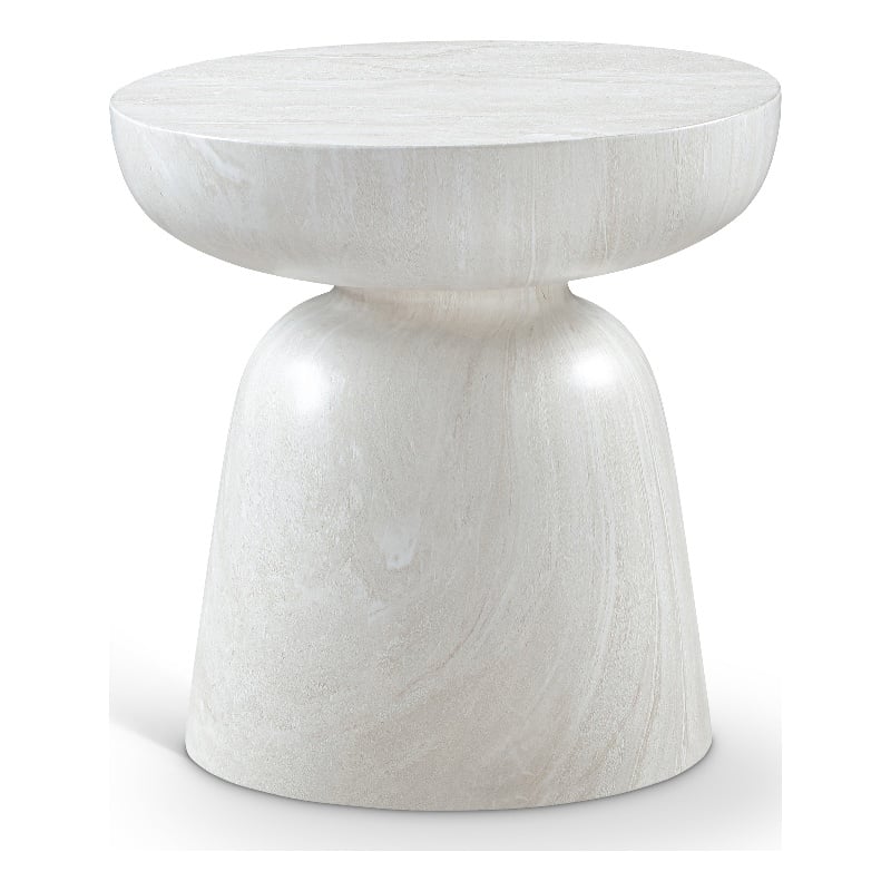 Afuera Living Contemporary Off White Indoor/Outdoor Concrete End Table