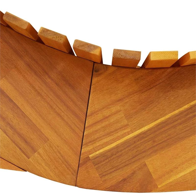 Afuera Living 2-Piece Solid Acacia Wood Sun Lounger in Brown