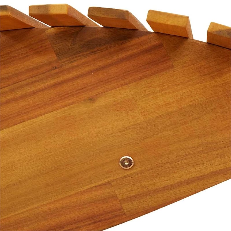 Afuera Living 2-Piece Solid Acacia Wood Sun Lounger in Brown