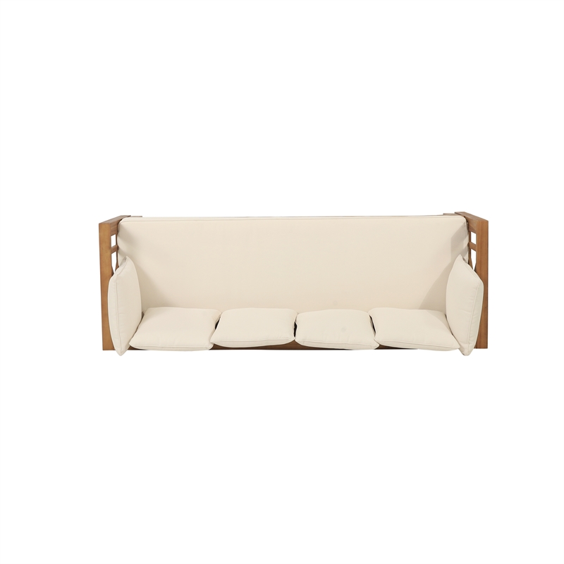 Afuera Living Acacia Wood Outdoor Extendable 3-Seater Sofa Daybed