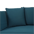 Afuera Living Wood Expandable Blue Daybed Patio Couch with Adjustable Armrests