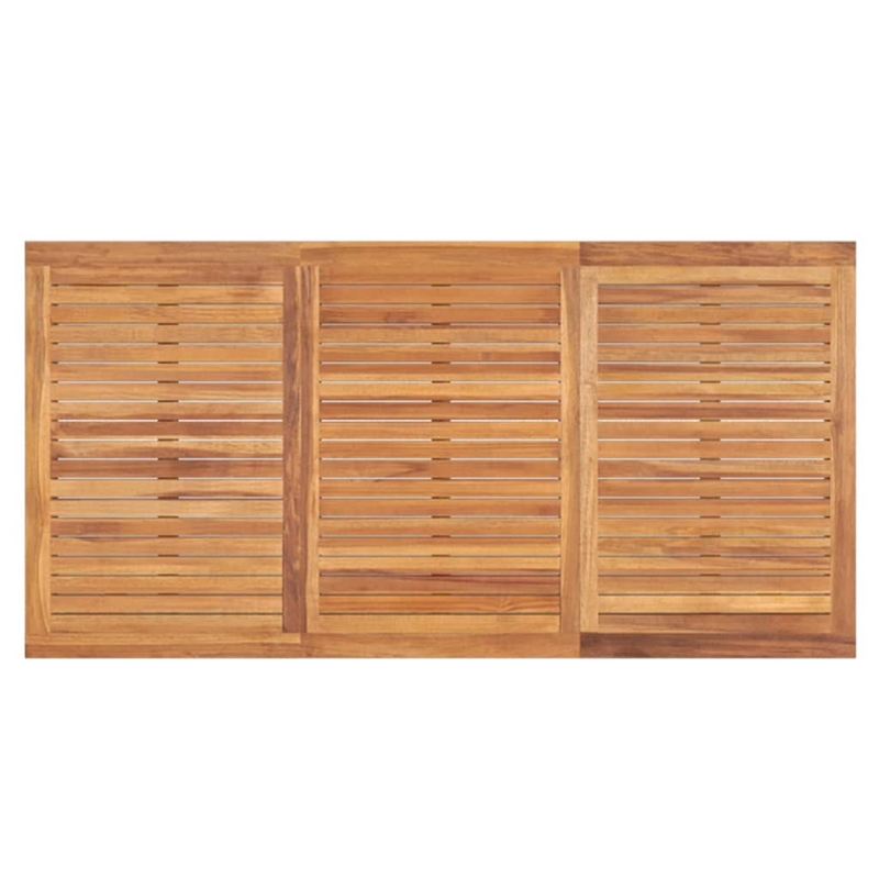 Afuera Living Contemporary Garden Dining Set Natural Teak Wood