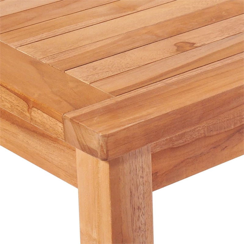 Afuera Living Contemporary Garden Dining Set Natural Teak Wood