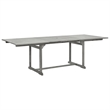 Afuera Living Solid Acacia Wood Standard Extendable Garden Dining Set in Gray