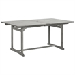 Afuera Living Solid Acacia Wood Standard Extendable Garden Dining Set in Gray
