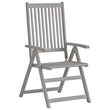 Afuera Living Solid Acacia Wood Standard Extendable Garden Dining Set in Gray