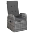 Afuera Living 5 Piece in Gray Poly Rattan Garden Dining Set in Brown