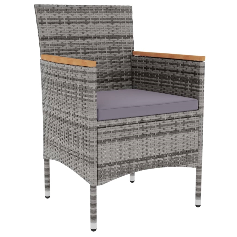 Afuera Living Contemporary 3 Piece Garden Dining Set in Gray/Brown