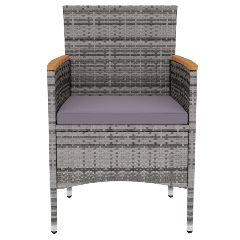 Afuera Living Contemporary 3 Piece Garden Dining Set in Gray/Brown