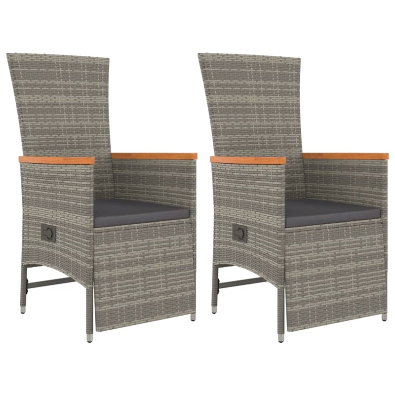 Afuera Living Contemporary 3 Piece Garden Dining Set in Gray