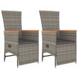 Afuera Living Contemporary 3 Piece Garden Dining Set in Gray