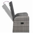 Afuera Living 7 Piece in Gray Poly Rattan Garden Dining Set in Brown