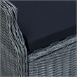 Afuera Living Contemporary Outdoor Dining Set in Dark Gray/Black