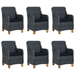 Afuera Living Contemporary Outdoor Dining Set in Dark Gray/Black