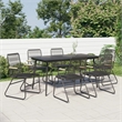 Afuera Living Contemporary Synthetic PVC Garden Dining Set in Black
