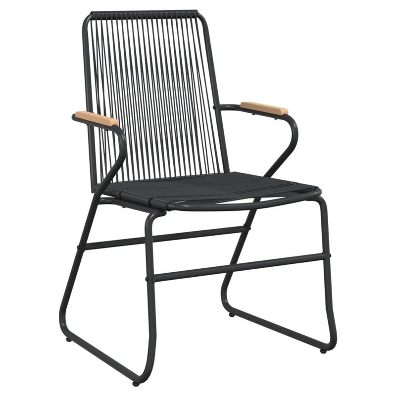 Afuera Living Contemporary Synthetic PVC Garden Dining Set in Black