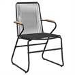 Afuera Living Contemporary Synthetic PVC Garden Dining Set in Black