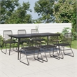 Afuera Living Contemporary Synthetic PVC Garden Dining Set in Black