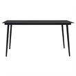 Afuera Living Contemporary Synthetic PVC Garden Dining Set in Black