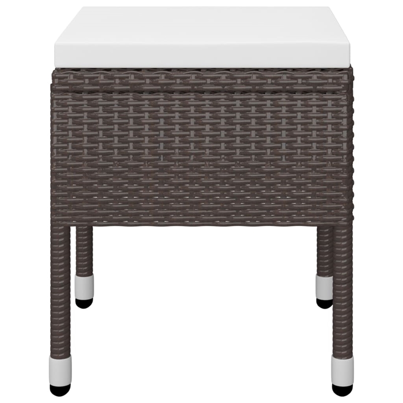 Afuera Living Contemporary Solid Wood Dining Set in Brown/Cream White