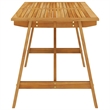 Afuera Living Solid Acacia Wood Large Removable Covers Dining Set in Brown