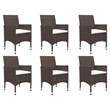 Afuera Living Contemporary Solid Wood Dining Set in Brown/Cream White
