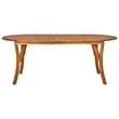 Afuera Living Solid Acacia Wood Tough Dining Set Rectangular Dining Set in Black