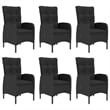 Afuera Living Solid Acacia Wood Tough Dining Set Rectangular Dining Set in Black