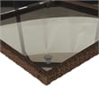 Afuera Living 7 Piece Poly Rattan Garden Dining Set in Brown/Cream White