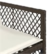 Afuera Living 7 Piece Poly Rattan Garden Dining Set in Brown/Cream White