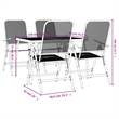 Afuera Living Contemporary Garden Dining Set in Anthracite/Gray