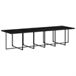Afuera Living 17 Piece Rattan Garden Dining Set in Black/Cream White