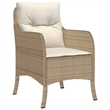 Afuera Living 3 Piece Steel Garden Dining Set in Beige/Cream