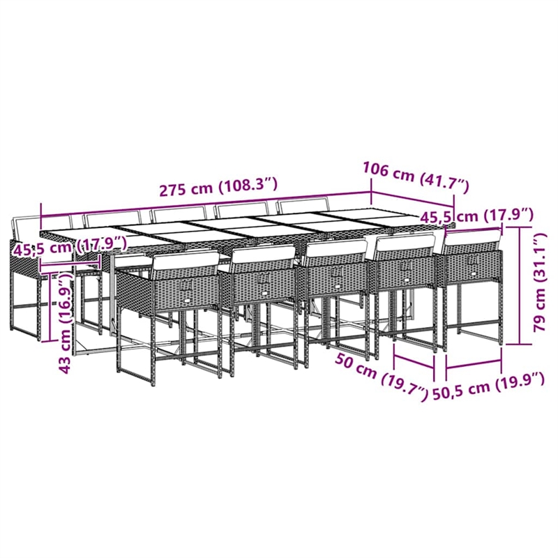 Afuera Living Contemporary Steel Garden Dining Set in Gray Finish