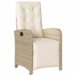 Afuera Living 5 Piece Rattan Garden Dining Set in Black/Cream White