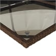 Afuera Living 11 Piece Rattan Garden Dining Set in Brown/Cream white