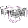 Afuera Living Contemporary 5 Piece Rattan Garden Dining Set in Black