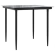 Afuera Living Contemporary 5 Piece Rattan Garden Dining Set in Black