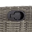 Afuera Living Contemporary 5 Piece Rattan Garden Dining Set in Black