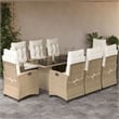 Afuera Living 9 Piece Poly Rattan Garden Dining Set in Beige
