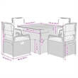 Afuera Living Contemporary 5 Piece Patio Dining Set in Brown