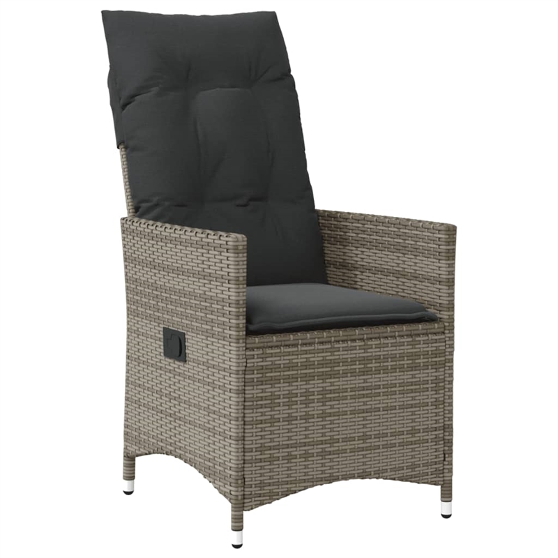 Afuera Living 9 Piece Powder-Coated Steel Garden Dining Set in Gray