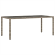 Afuera Living 9 Piece Powder-Coated Steel Garden Dining Set in Gray