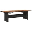 Afuera Living Contemporary Rattan Garden Dining Set in Black/Cream White