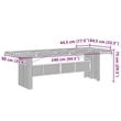 Afuera Living Contemporary Rattan Garden Dining Set in Black/Cream White