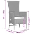 Afuera Living Contemporary Rattan Garden Dining Set in Black/Cream White